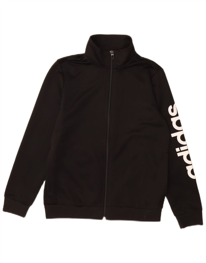 Dziewczęca bluza dresowa Adidas z grafiką, 11-12 lat, czarny poliester