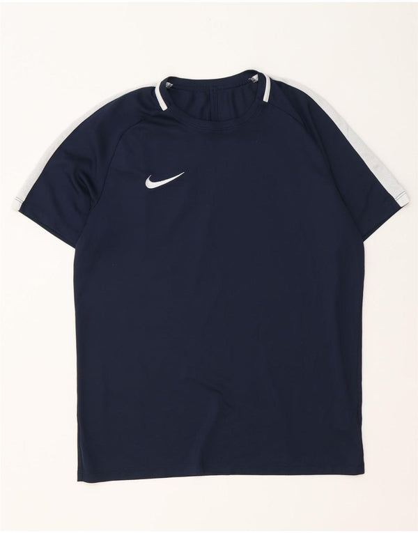 T-shirt męski Nike Dri Fit, duży, granatowy, poliestrowy blok kolorów