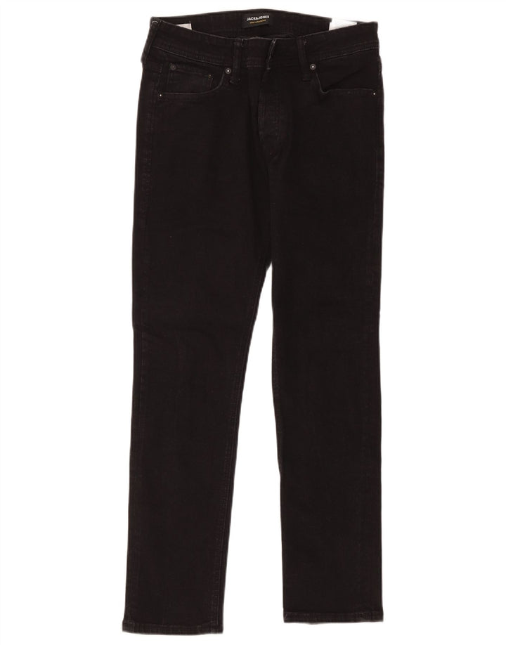 Męskie jeansy typu slim Jack & Jones W31 L30, czarne, bawełniane
