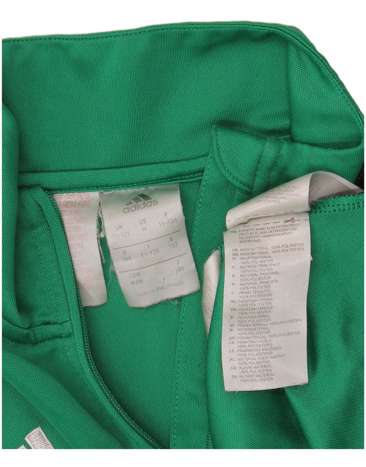 Chłopięcy dres ADIDAS z grafiką, 11-12 lat, zielony, z blokami kolorów