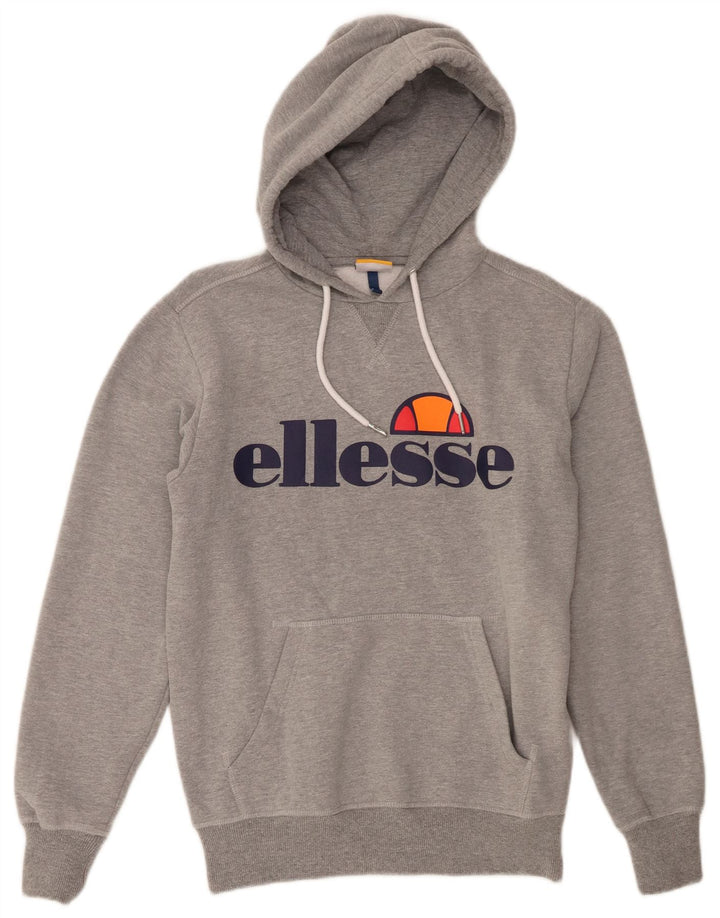 Męski sweter z kapturem Ellesse, mały, szary, bawełniany