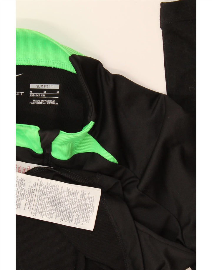 Chłopięcy dres Nike z zamkiem błyskawicznym na szyi, 10-11 lat, średni czarny