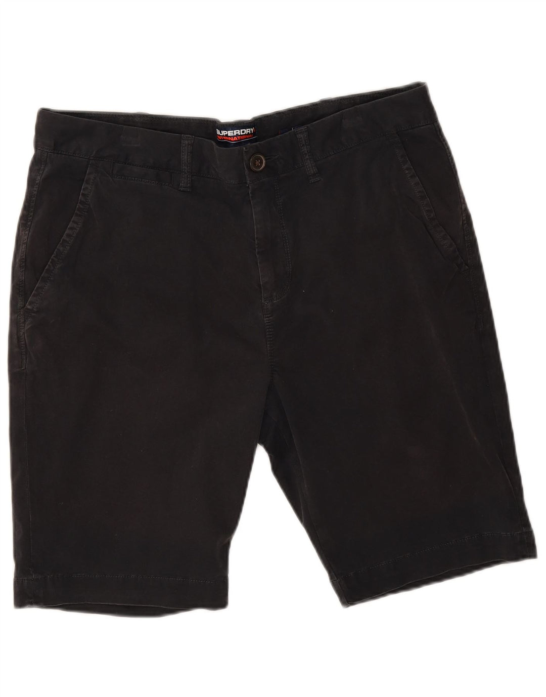 Męskie spodenki Chino Superdry W34, duże, czarne, bawełniane