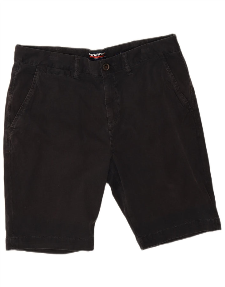 Męskie spodenki Chino Superdry W34, duże, czarne, bawełniane