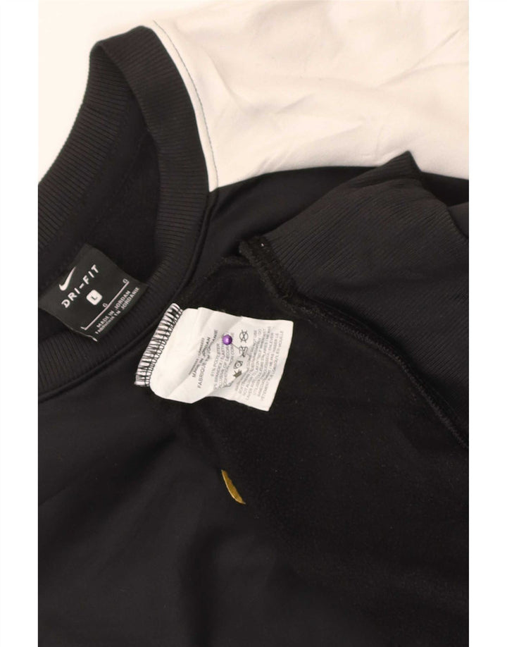 Męski sweter dresowy Nike Dri Fit, duży czarny poliester z blokami kolorów