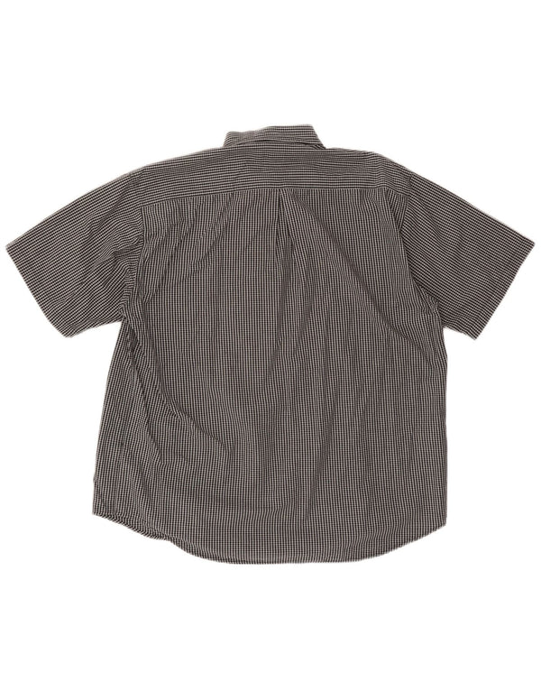 FILA Męska koszulka z krótkim rękawem XL, czarna, bawełniana krata