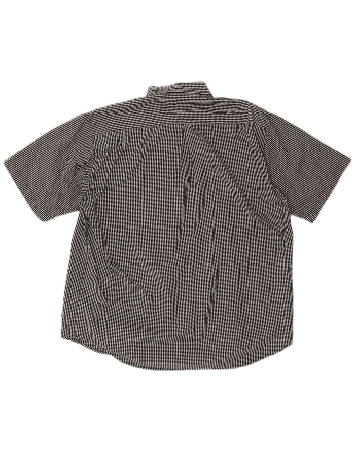 FILA Męska koszulka z krótkim rękawem XL, czarna, bawełniana krata