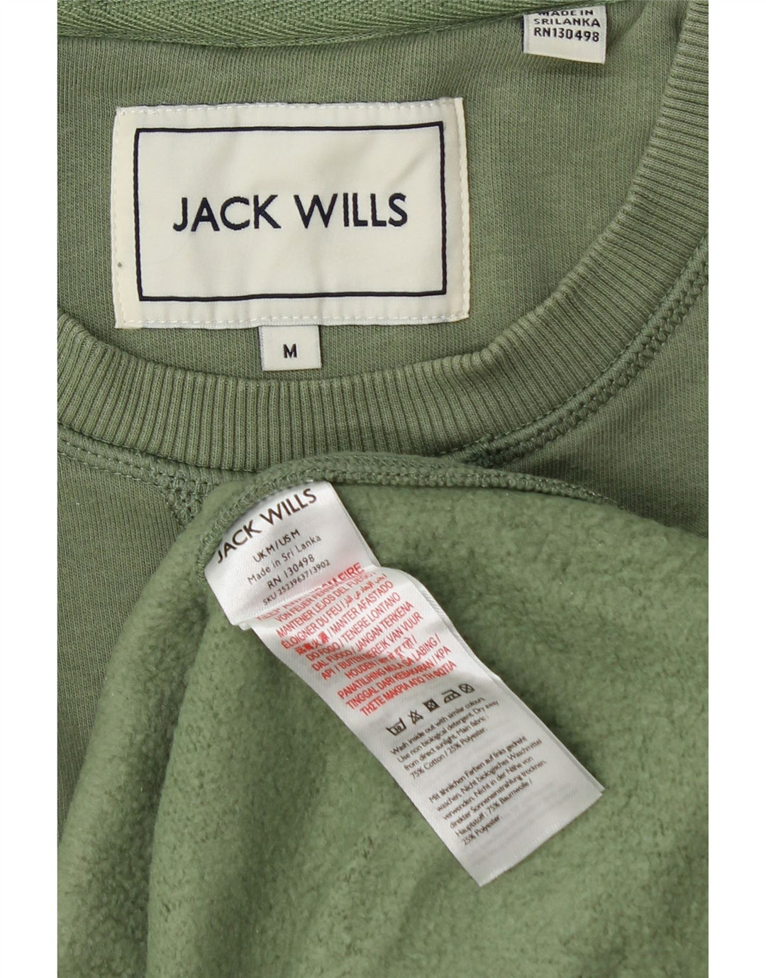 Męska bluza dresowa Jack Wills, średnia, zielona bawełna