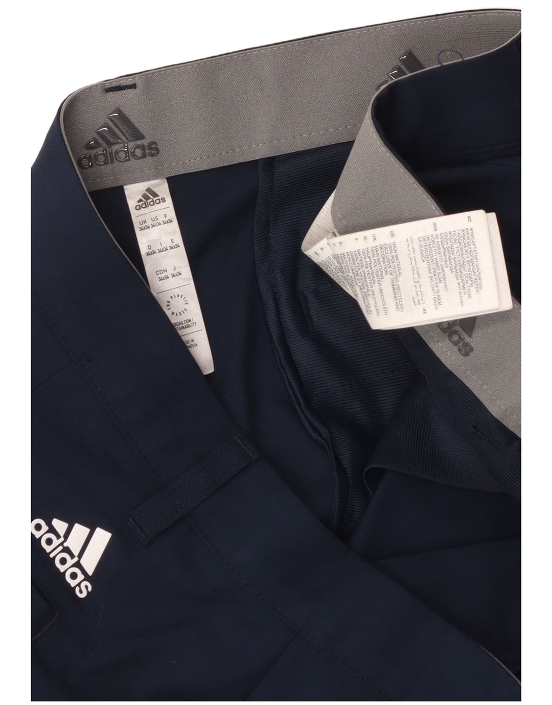 Spodnie męskie Adidas Slim Chino W34 L34 Granatowy poliester