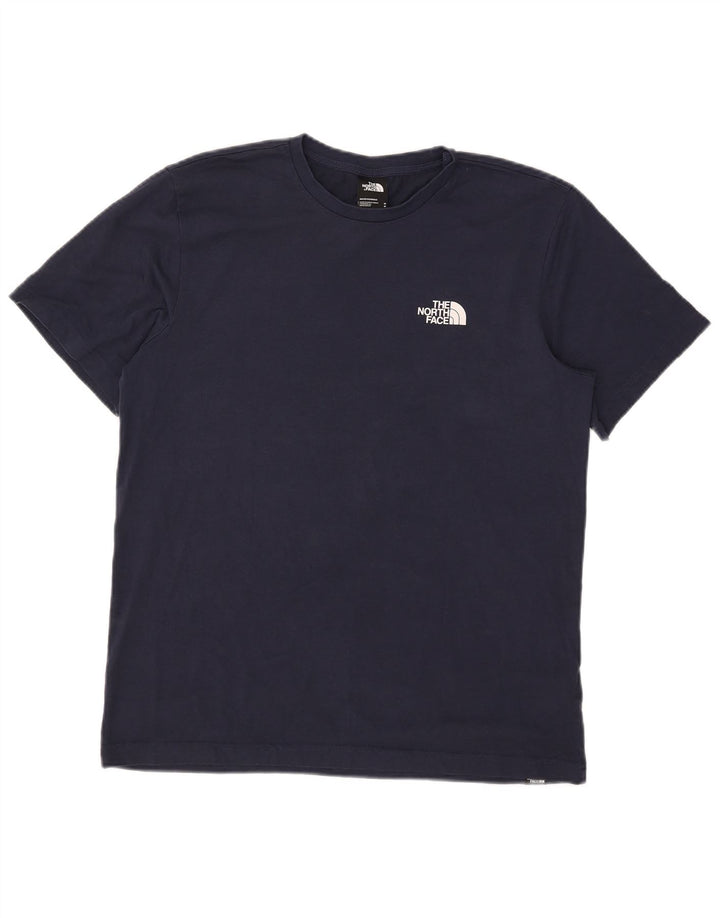 T-shirt męski The North Face, średni, granatowy, bawełniany