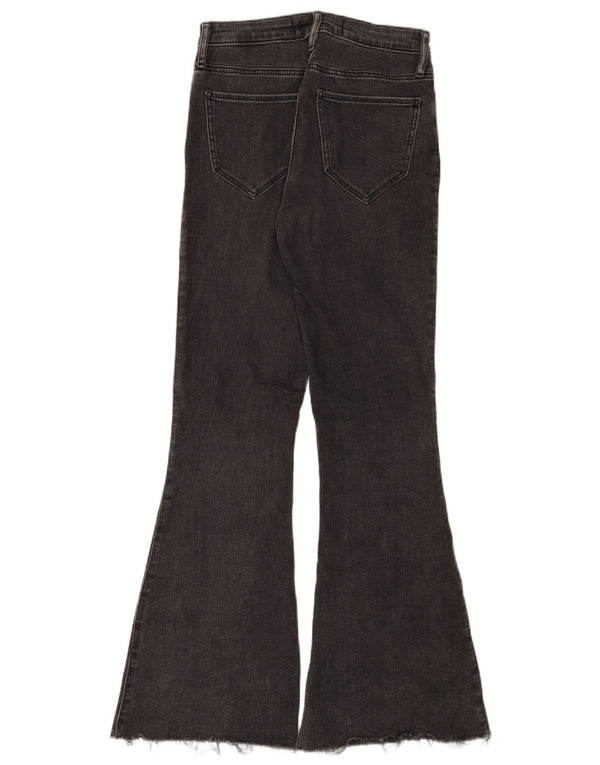 Damskie jeansy rozkloszowane z wysokim stanem Hollister W27 L31 Czarne bawełniane