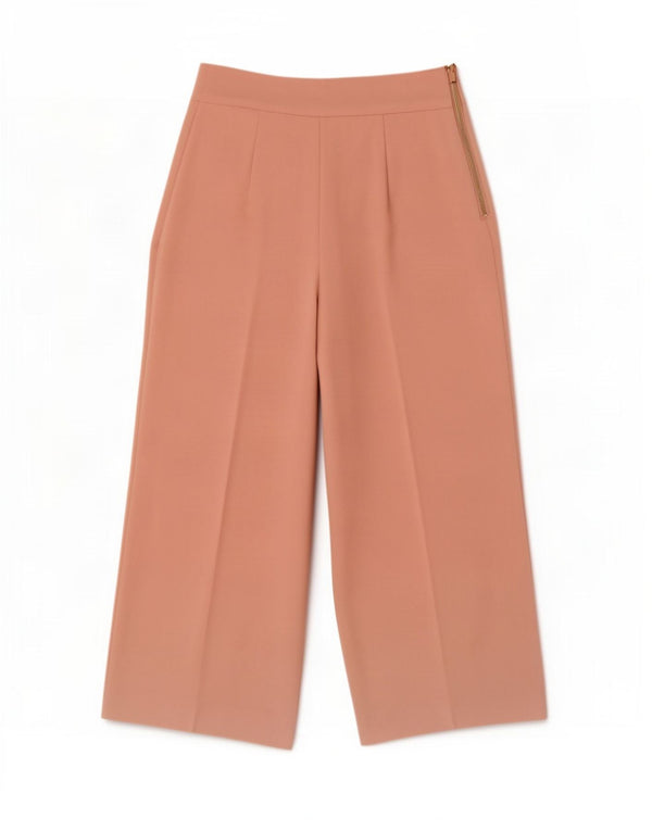 Damskie spodnie typu casual z wysokim stanem i szerokimi nogawkami Zara XS W24 L25 Różowe