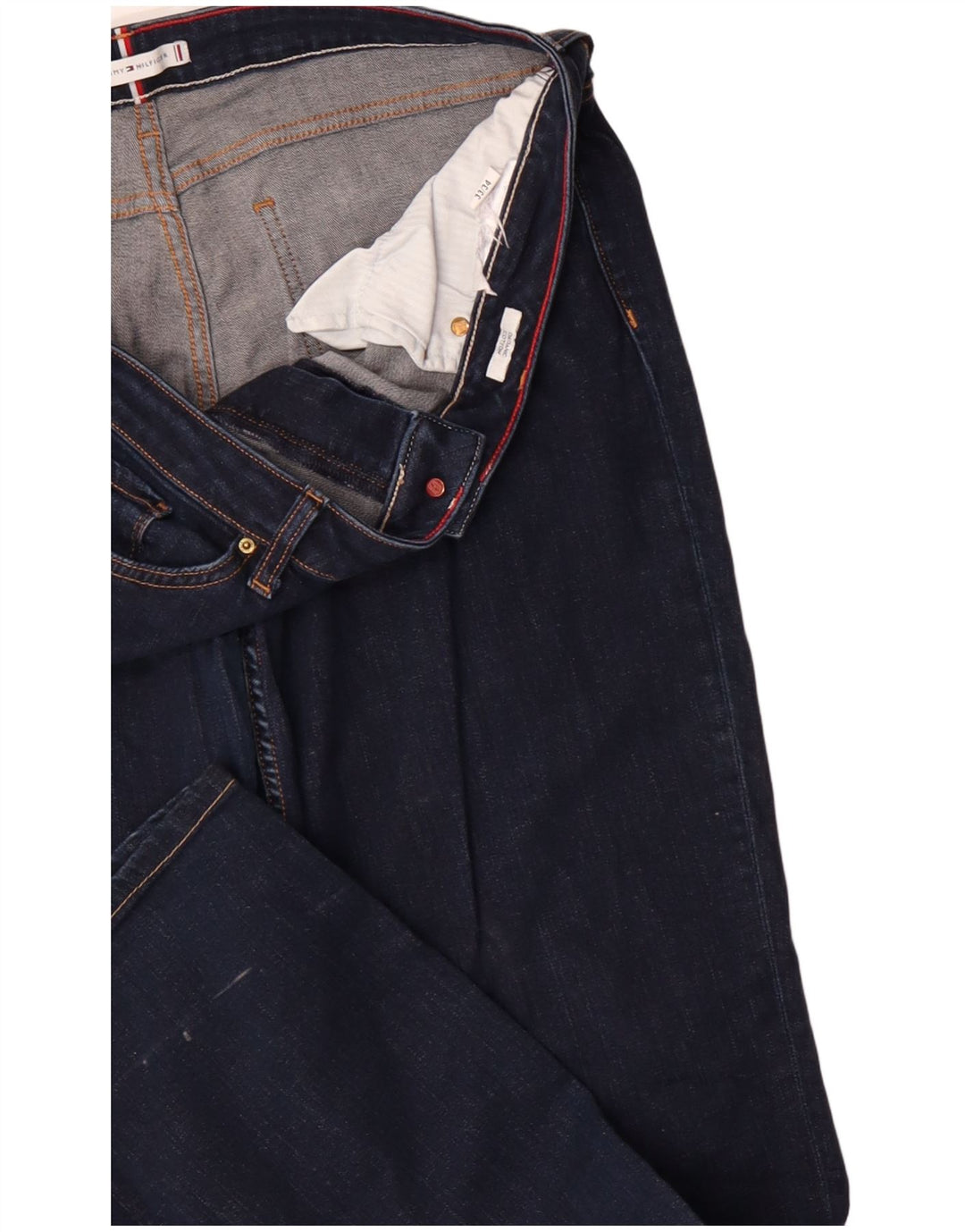 Damskie jeansy slim TOMMY HILFIGER W33 L31 granatowe