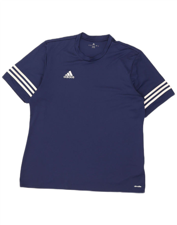 Adidas Męski T-shirt Climalite Top XL Granatowy Poliester