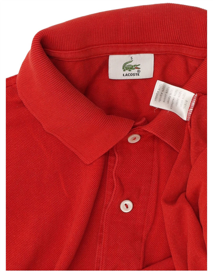 Męska koszulka polo Lacoste, rozmiar 5, duża, czerwona, bawełniana