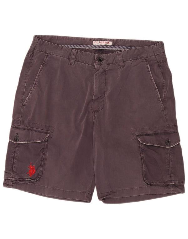 US Polo Assn. Męskie spodenki cargo W36, duże, czarne, bawełniane