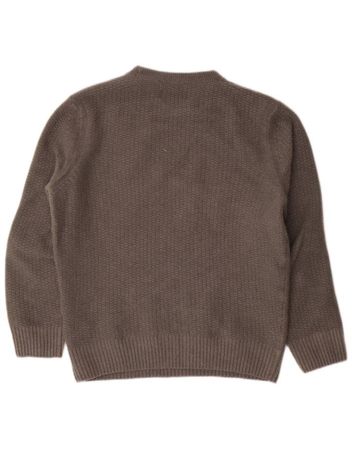 Sweter chłopięcy Barbour z okrągłym dekoltem, 11-12 lat, średnioszary, wełniany