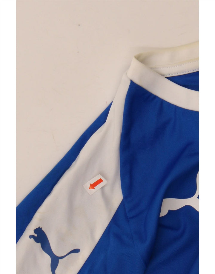 PUMA Boys 13-14 Years Blue Colourblock Polyester