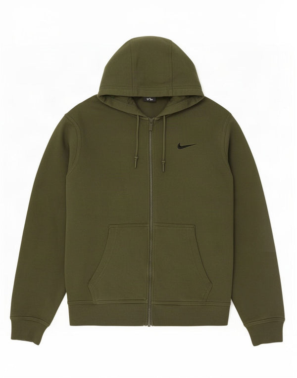 Męski sweter z kapturem i zamkiem Nike, bawełna w kolorze khaki