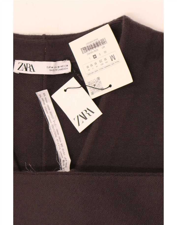 Sweter damski Zara Cardigan UK 12 Średni szary wiskoza