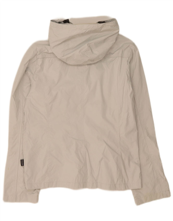KAPPA Womens Hooded Rain Jacket UK 18 XL White Polyamide