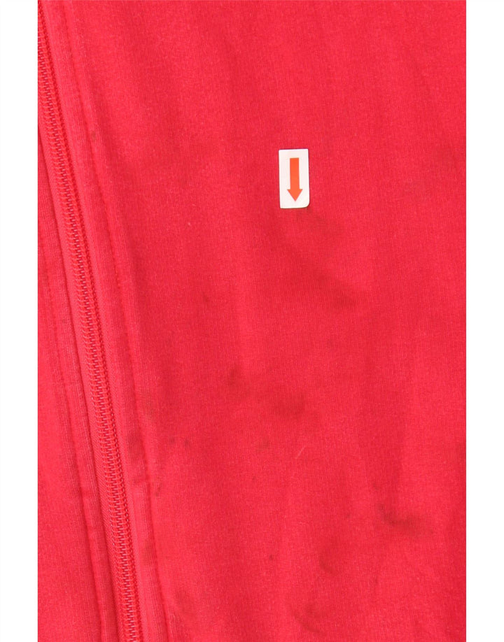 Damska kurtka dresowa ADIDAS UK 12, średnia czerwona, bawełniana