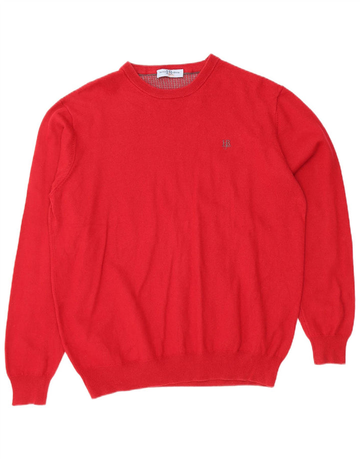 HARMONT & BLAINE Damski sweter z dekoltem w łódkę, UK 18 XL, czerwony, bawełniany