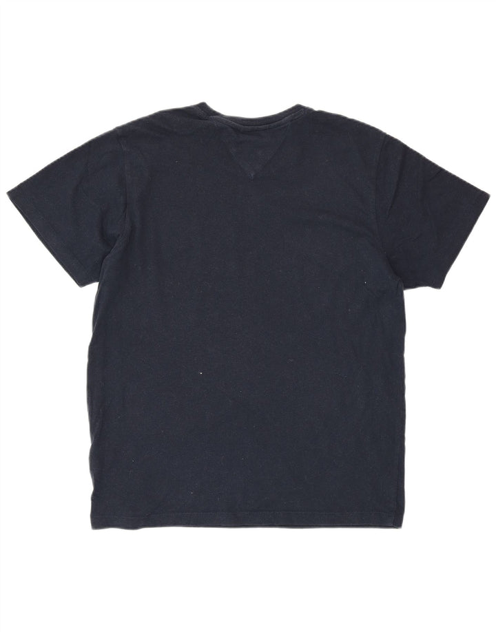 Damska koszulka z grafiką TOMMY HILFIGER Top UK 14, średnia, granatowa, bawełniana