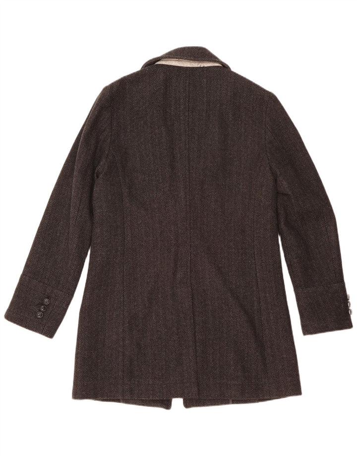 Płaszcz męski Superdry XS, szara wełna w jodełkę