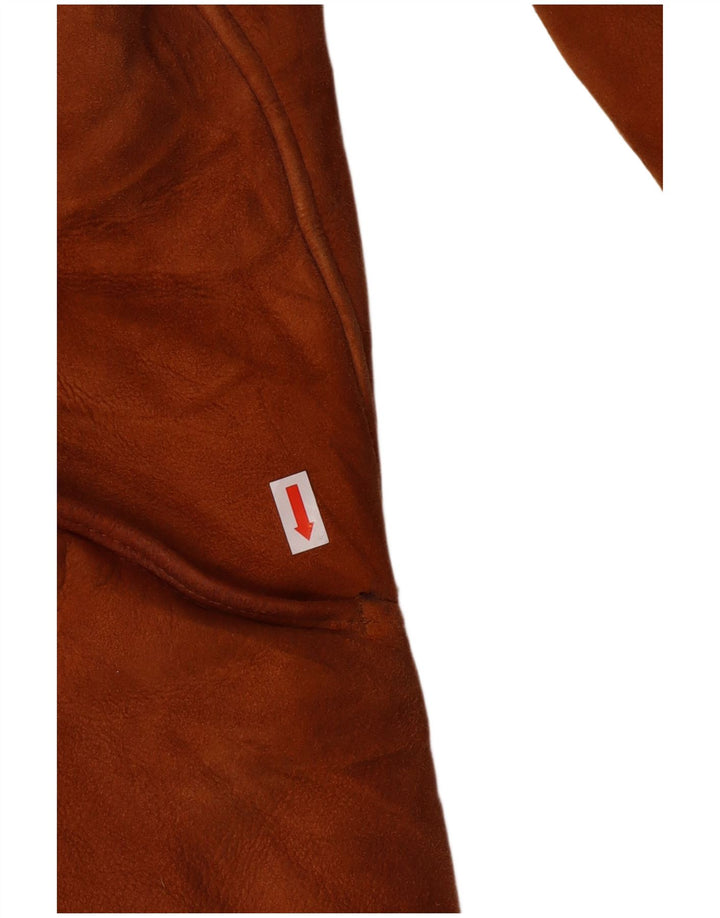 Płaszcz damski w stylu vintage IT 44 Średni beżowy płaszcz Shearling Classic