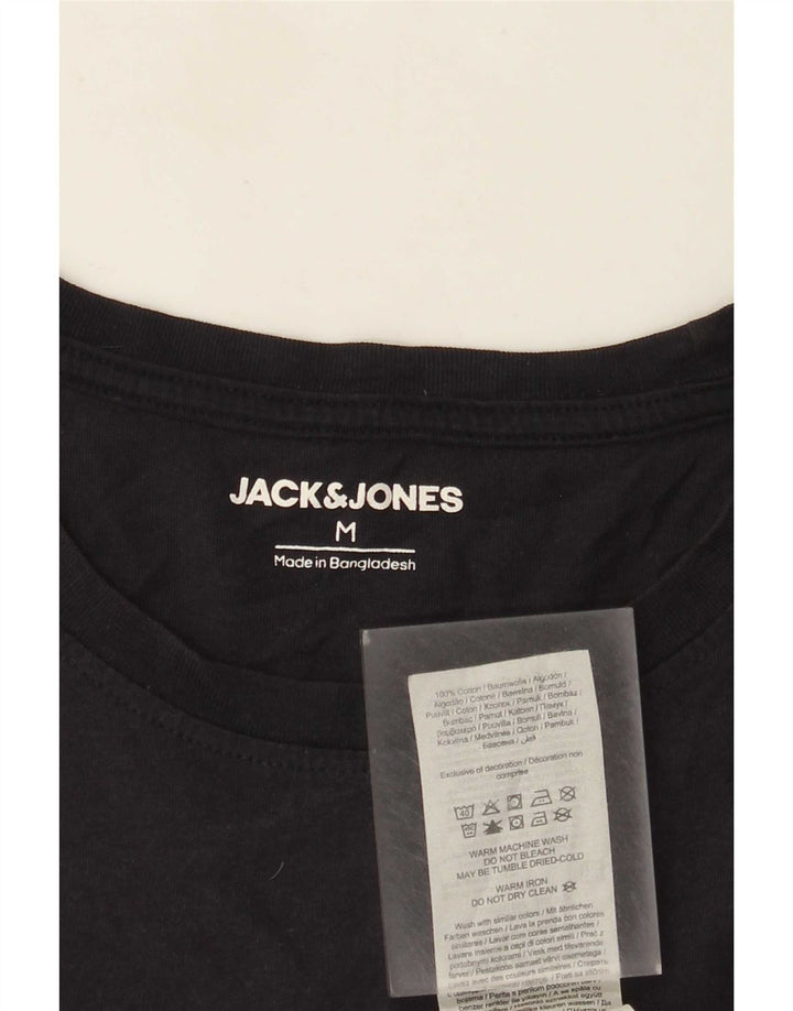 Męski T-shirt z grafiką Jack & Jones, średni, granatowy, bawełniany