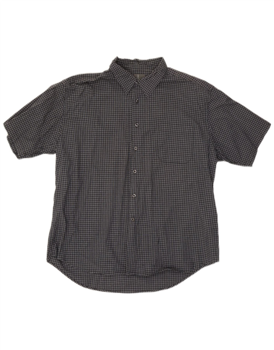 Męska koszula z krótkim rękawem Dockers 2XL, bawełniana w czarną kratkę
