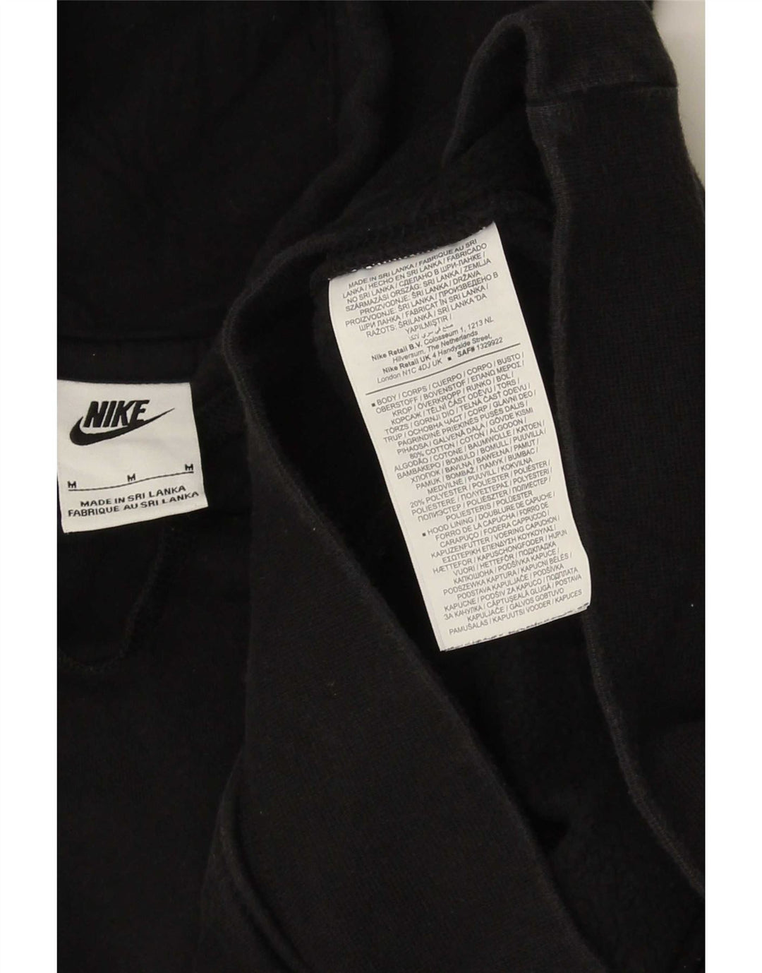 Męska bluza z kapturem Nike, średnia czarna, bawełniana