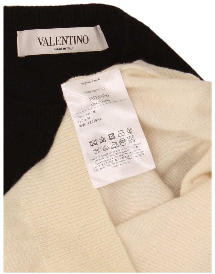 Damski sweter z okrągłym dekoltem Valentino UK 12 Średni Off-White Classic