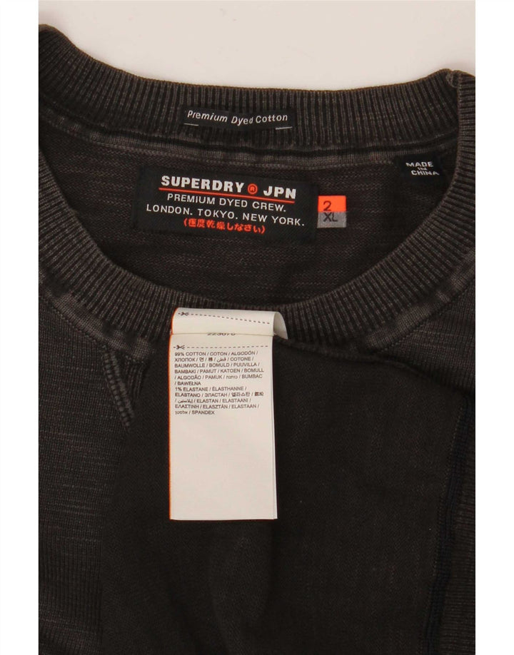 Męski sweter Superdry 2XL, szary, bawełniany