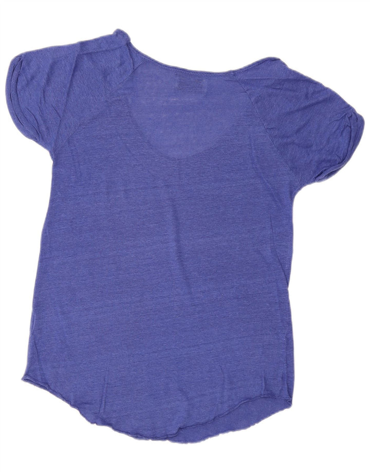 T-shirt damski Zara Top UK 14 Średni niebieski nakrapiany