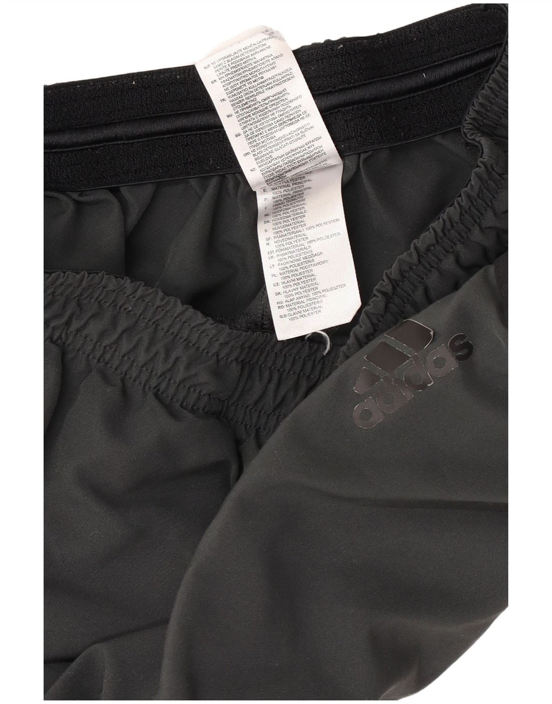 Męskie spodenki sportowe Adidas Climalite, małe, szare, poliestrowe