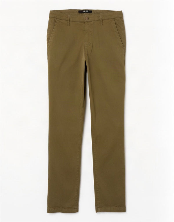 Męskie spodnie chino Liu Jo IT 46 Small W28 L32 Khaki z bawełny w cętki