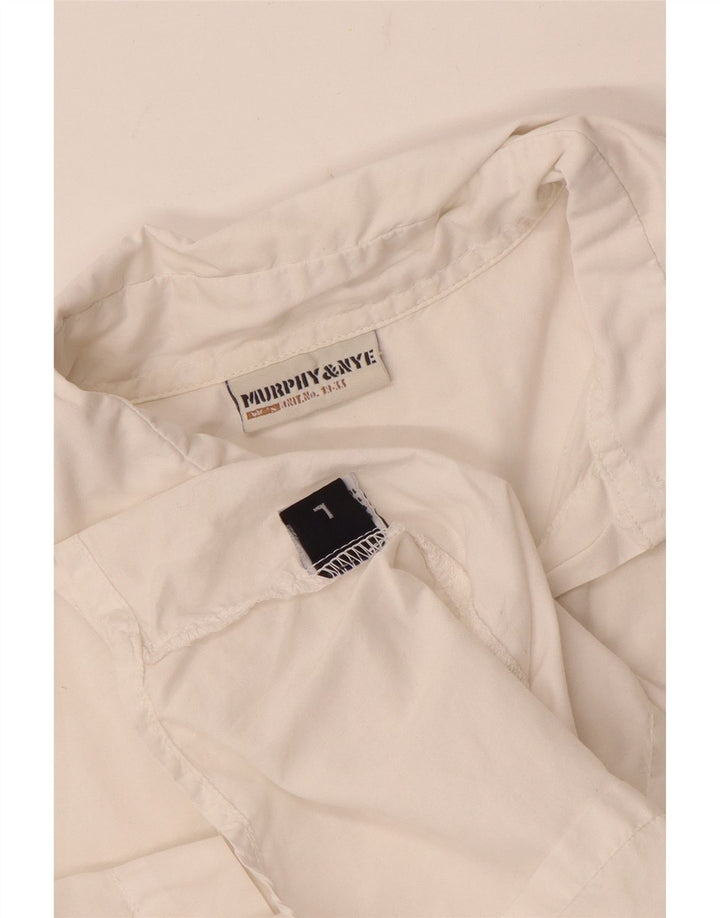 Koszula damska z krótkim rękawem MURPHY & NYE UK 14, duża, biała, bawełniana