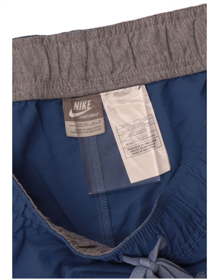 Damskie spodenki sportowe NIKE US 12/14, duże, niebieskie, poliestrowe