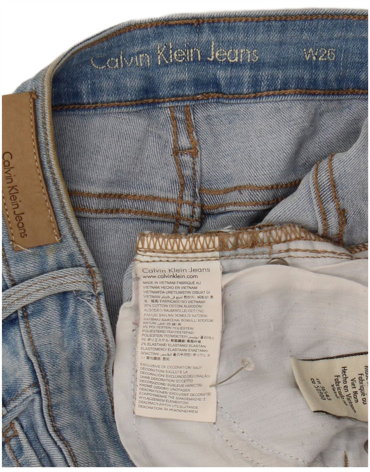Damskie spodenki jeansowe CALVIN KLEIN W26 Small, niebieskie, bawełniane
