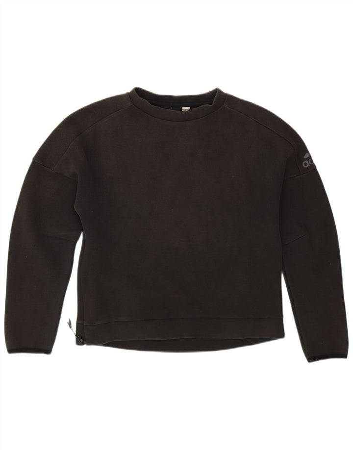 Damska bluza ADIDAS Crop Graphic Jumper UK 12 Medium Black