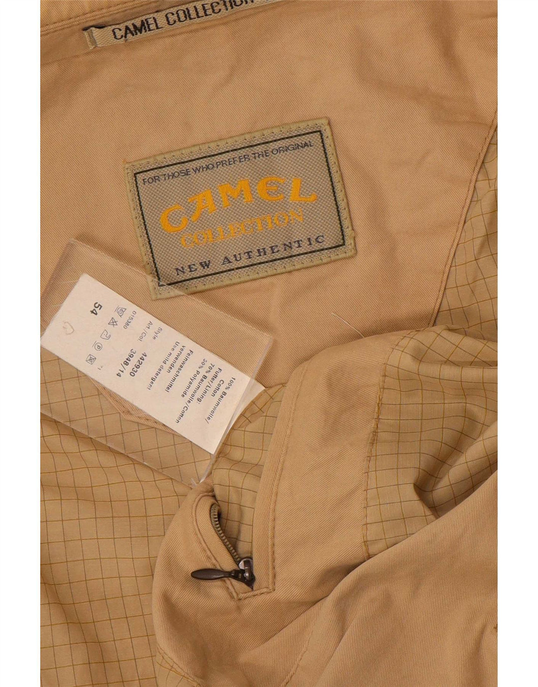 Męska marynarka Camel Active zapinana na 3 guziki IT 54 XL, beżowa, bawełniana