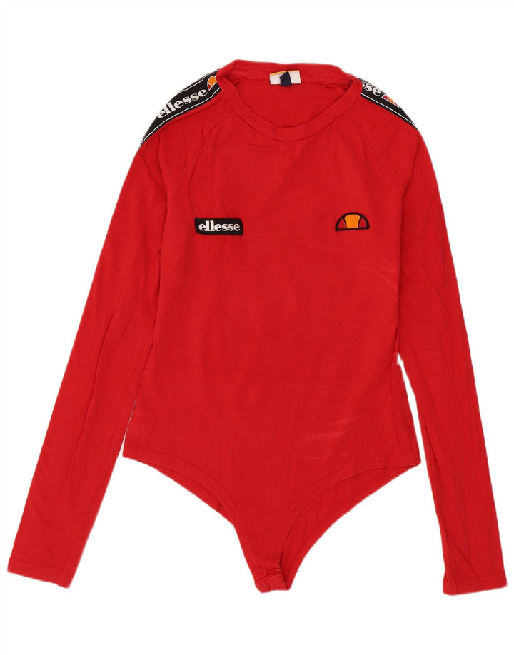 Damskie body Ellesse Graphic UK 10 Small Red Colorblock Cotton