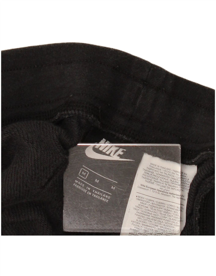 Męskie spodenki sportowe Nike z grafiką, średniej wielkości, czarne, bawełniane