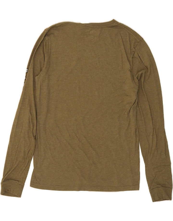 WRANGLER Mens Graphic Top Long Sleeve Medium Khaki Vintage Wrangler and Second-Hand Wrangler from Messina Hembry 
