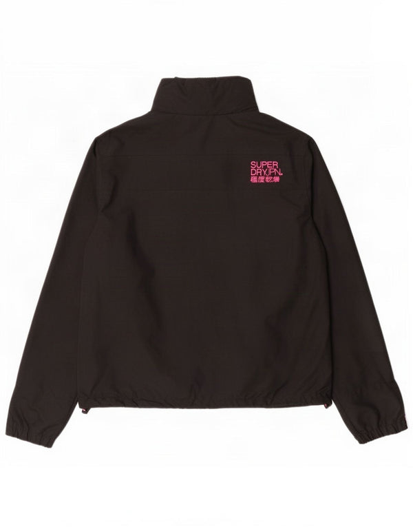 Damska kurtka przeciwdeszczowa Superdry The Windcheater UK 18 XL, czarny nylon