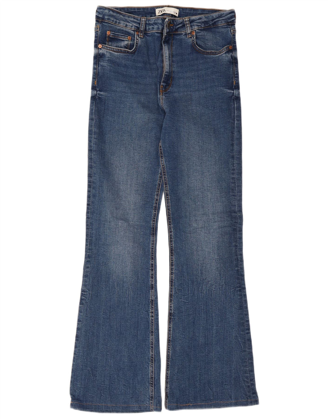 Damskie jeansy rozkloszowane Zara EU 40 Medium W30 L30 Niebieskie