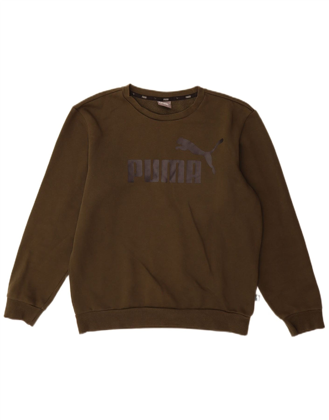 Męska bluza z grafiką Puma, mała, bawełniana khaki