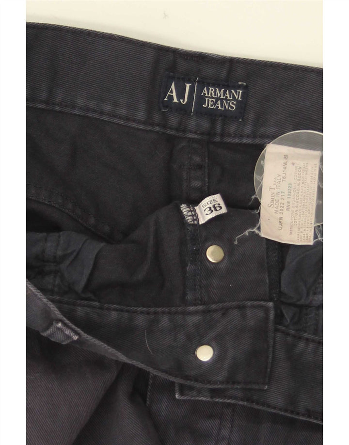 Męskie proste dżinsy Armani W36 L28 Granatowa bawełna